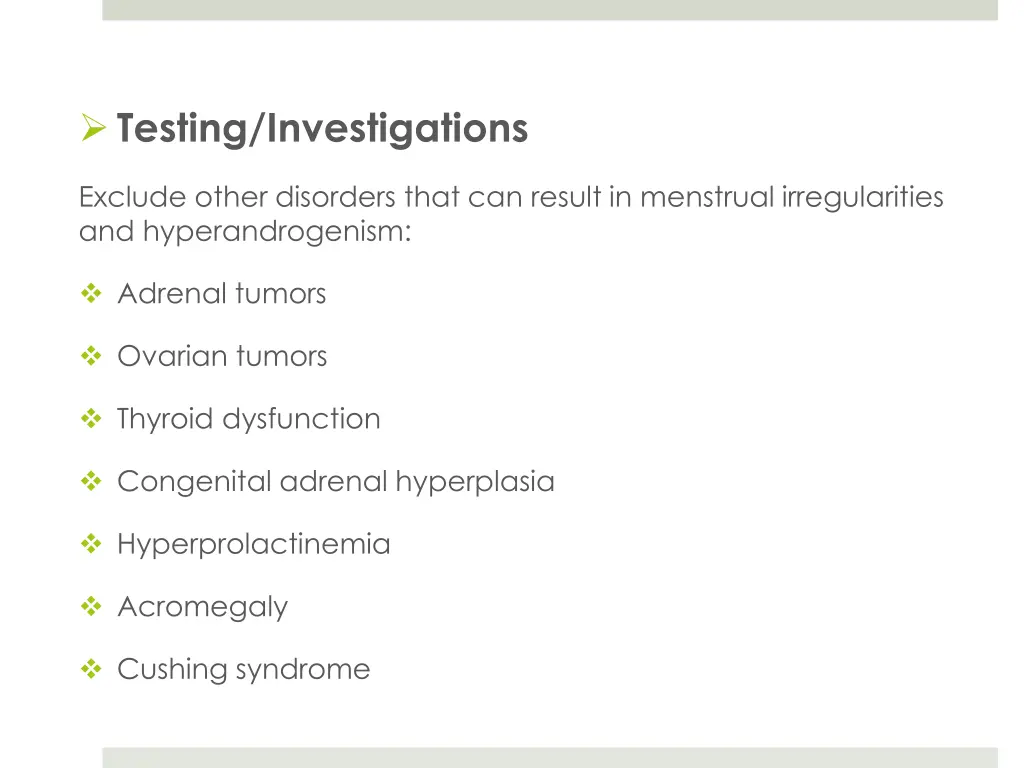 testing investigations