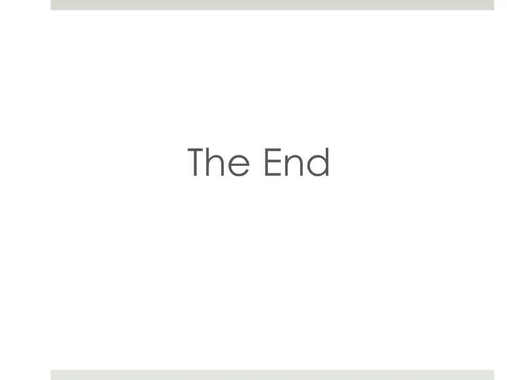 the end