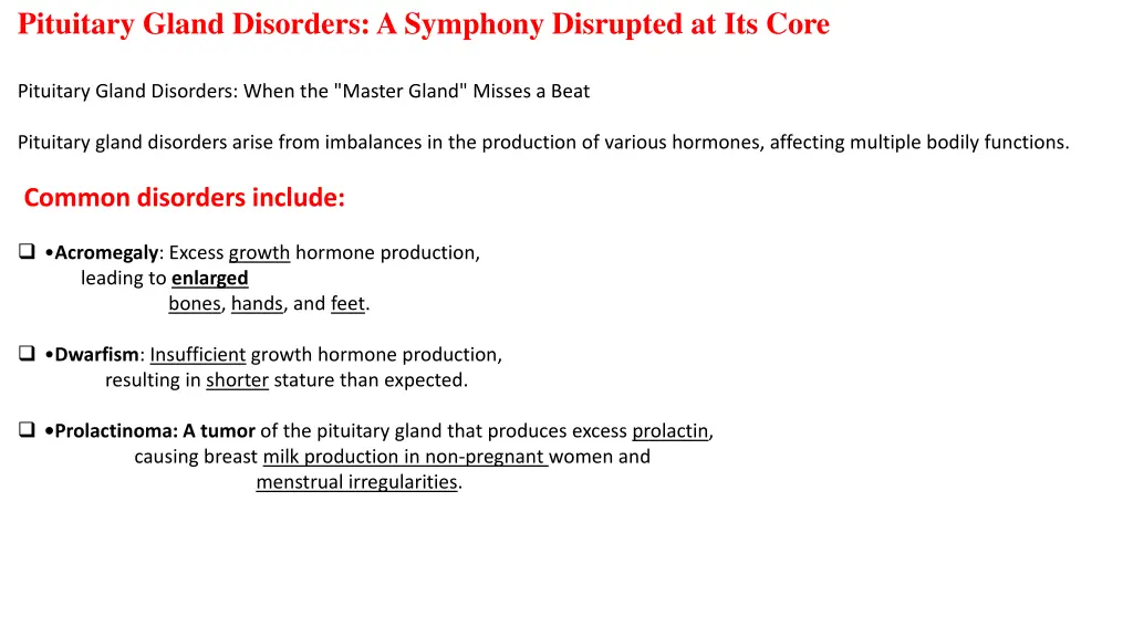 pituitary gland disorders a symphony disrupted