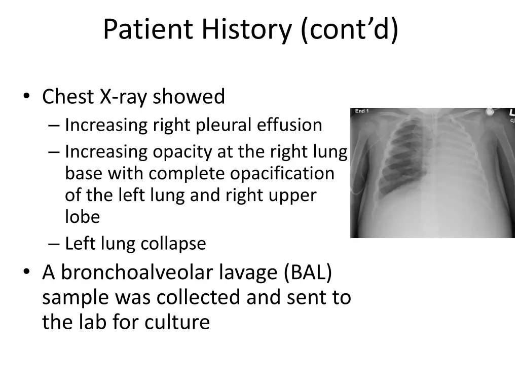patient history cont d