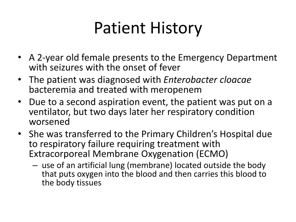 patient history