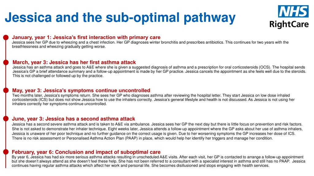 jessica and the sub optimal pathway
