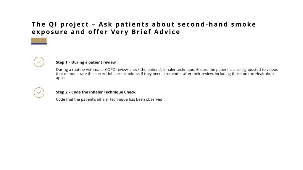 the qi project ask patients about second hand