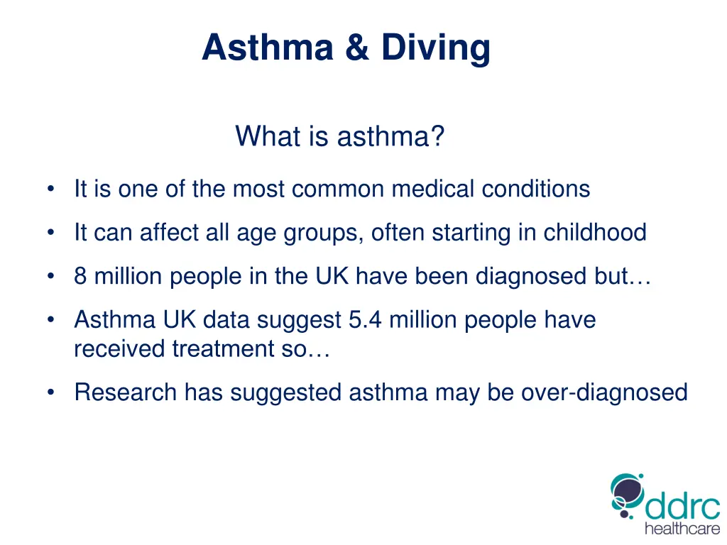 asthma diving