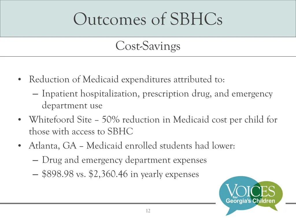 outcomes of sbhcs 2