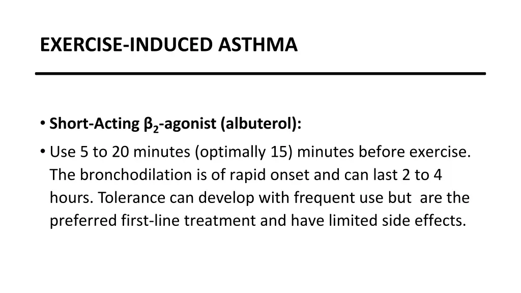 exercise induced asthma