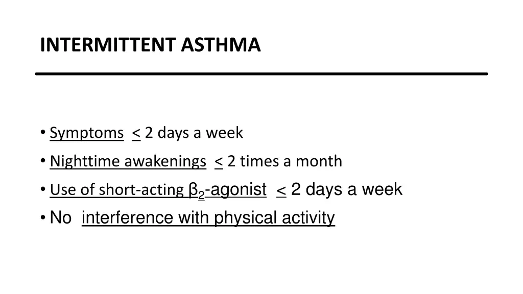 intermittent asthma