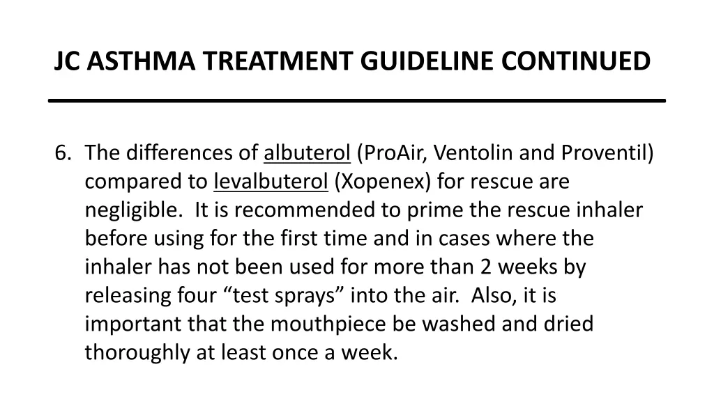 jc asthma treatment guideline continued 2