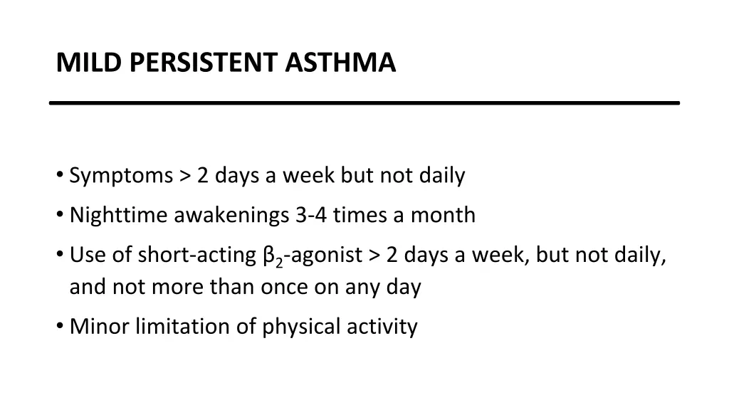 mild persistent asthma