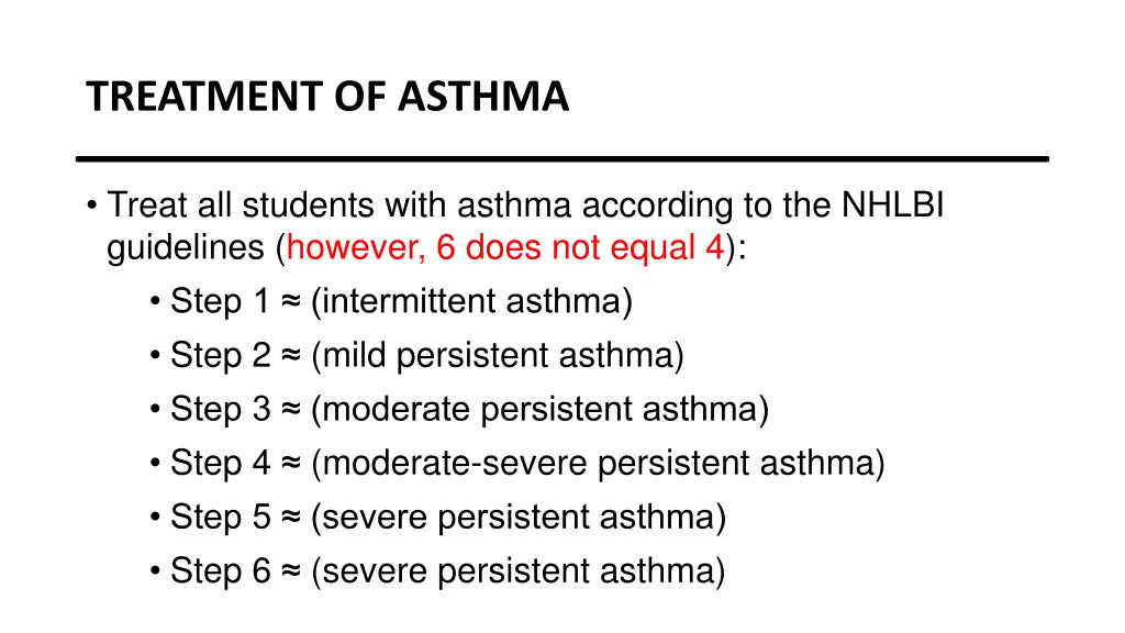 treatment of asthma