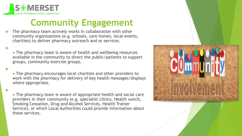 community engagement the pharmacy team actively