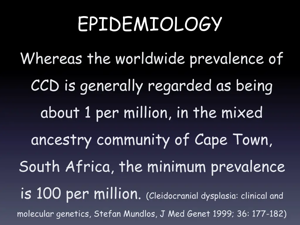 epidemiology