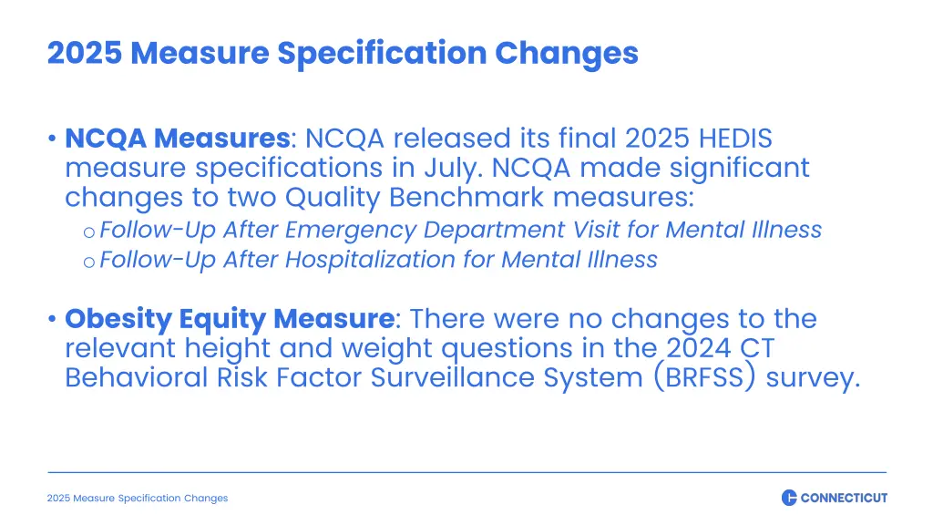 2025 measure specification changes