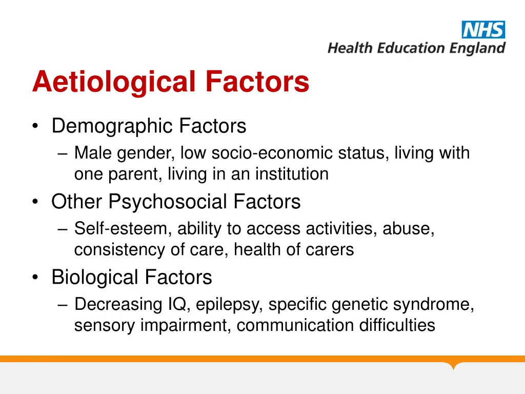 aetiological factors