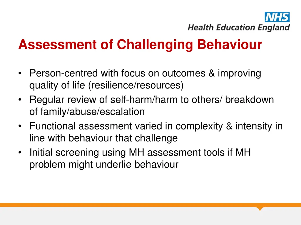 assessment of challenging behaviour