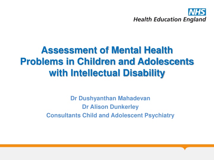 assessment of mental health problems in children