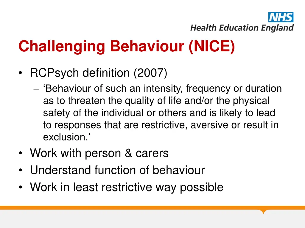 challenging behaviour nice