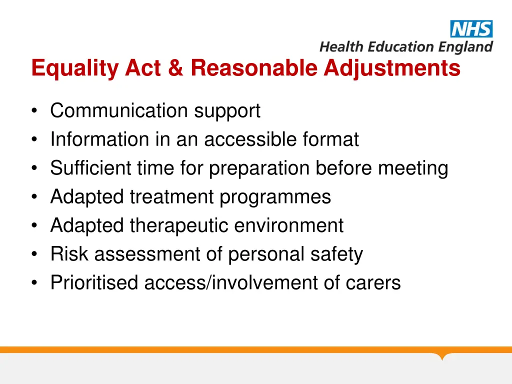 equality act reasonable adjustments