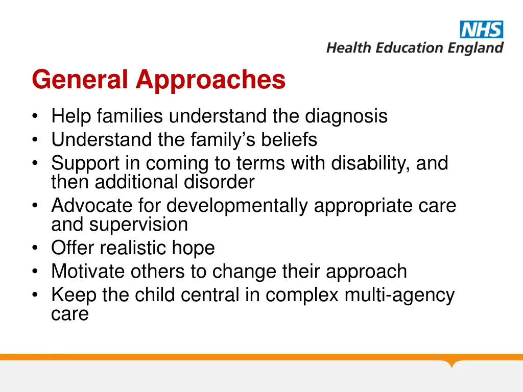 general approaches help families understand