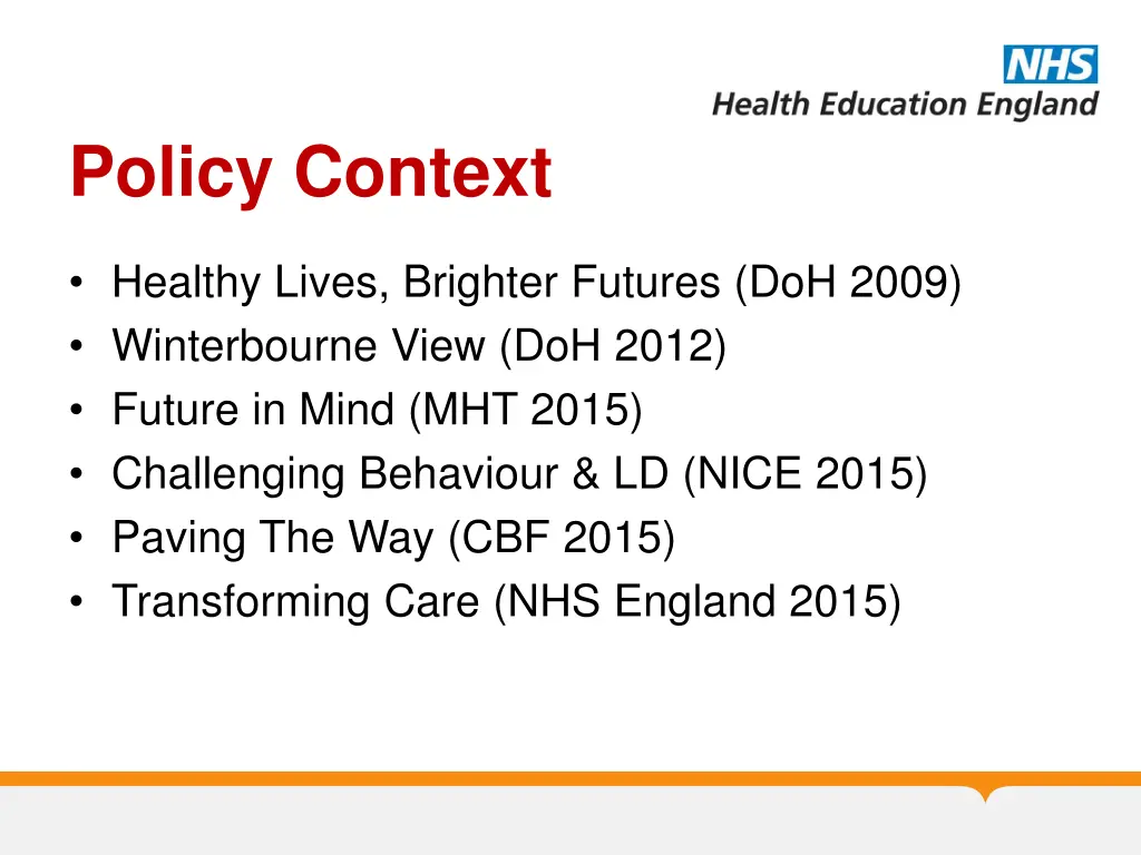 policy context