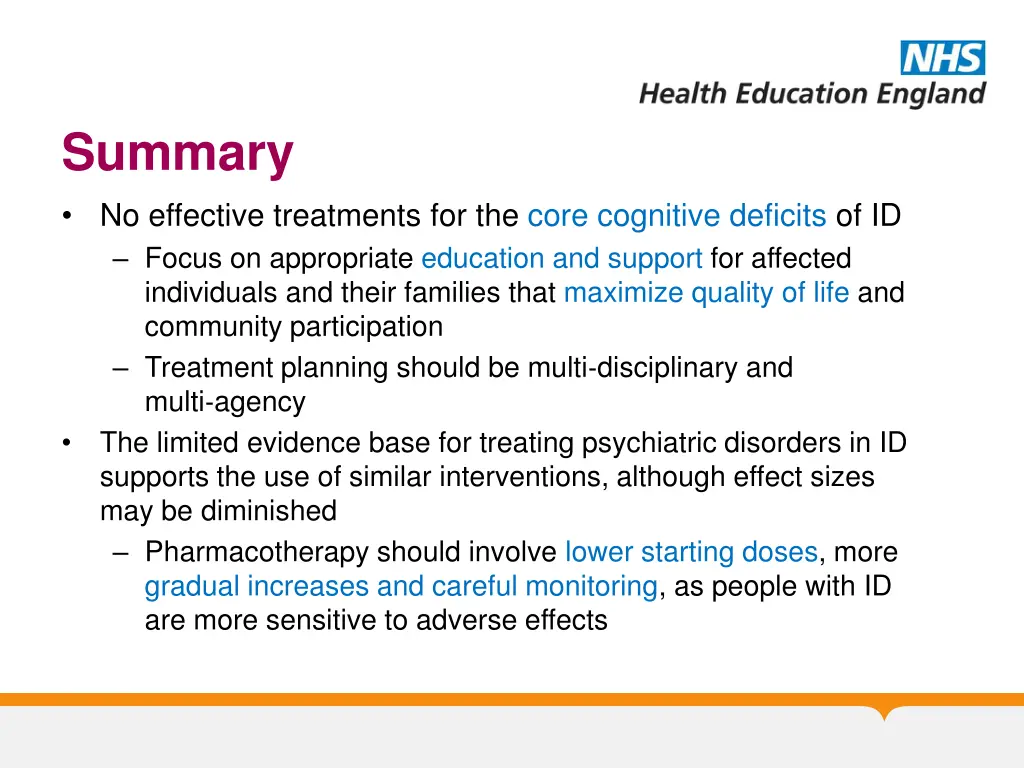 summary no effective treatments for the core
