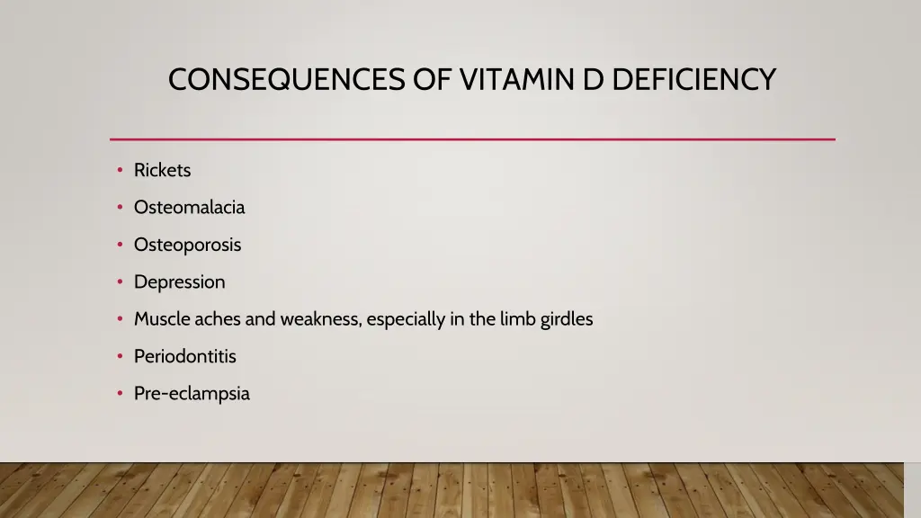 consequences of vitamin d deficiency