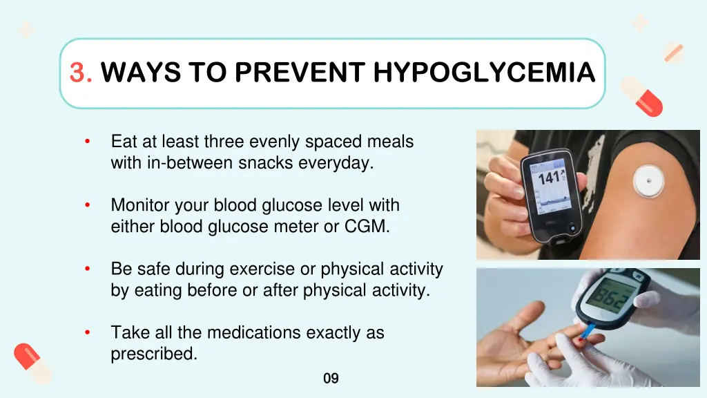 3 ways to prevent hypoglycemia