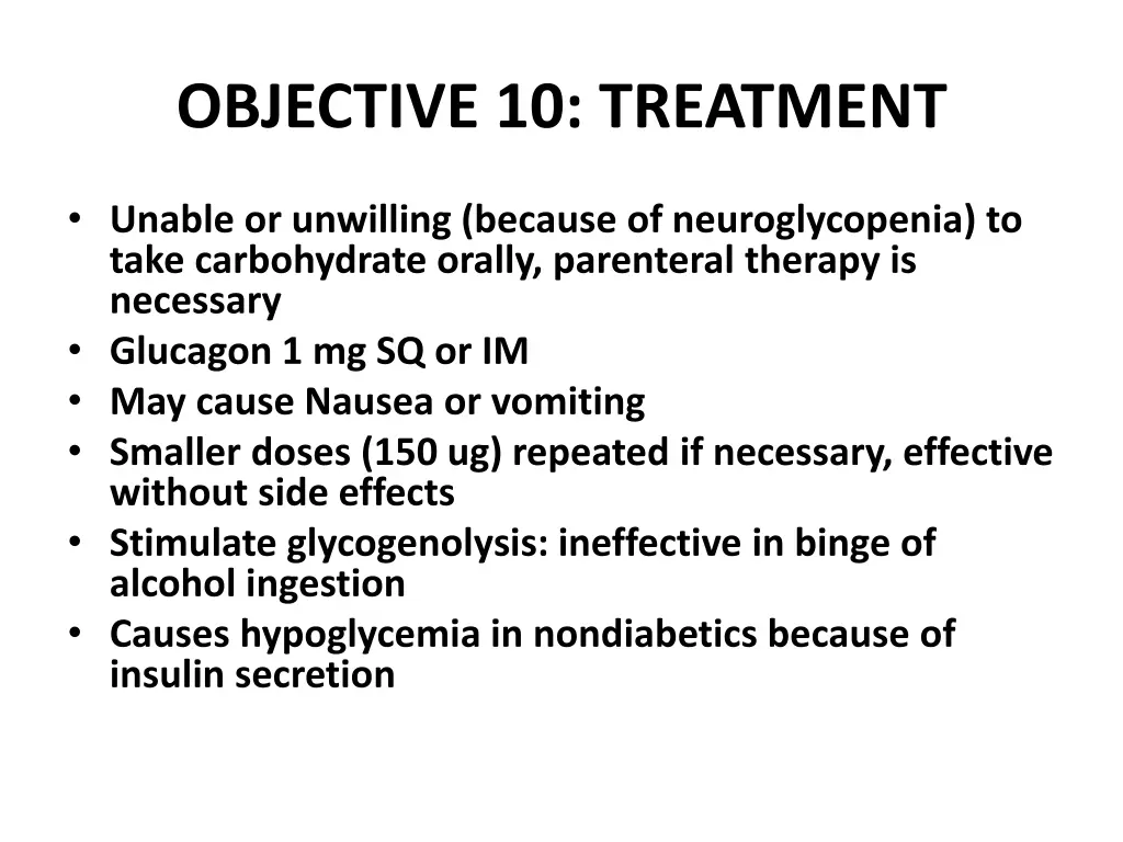 objective 10 treatment 1