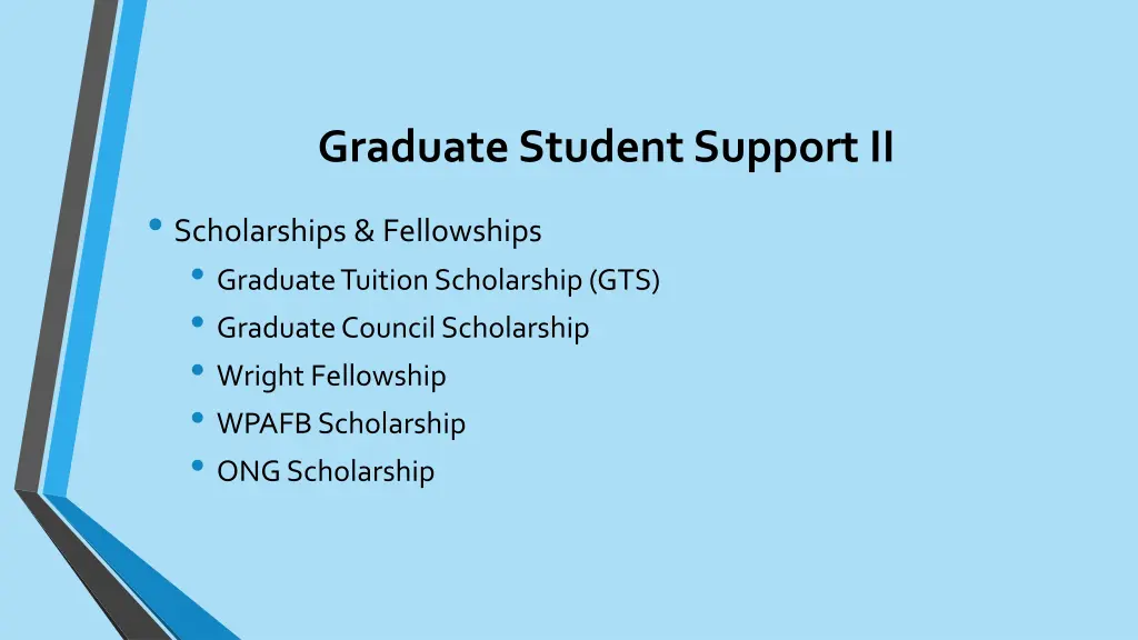 graduate student support ii scholarships