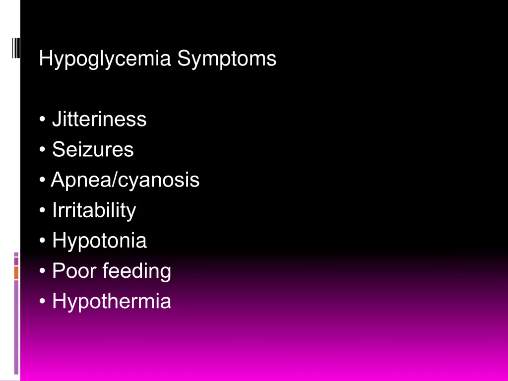 hypoglycemia symptoms