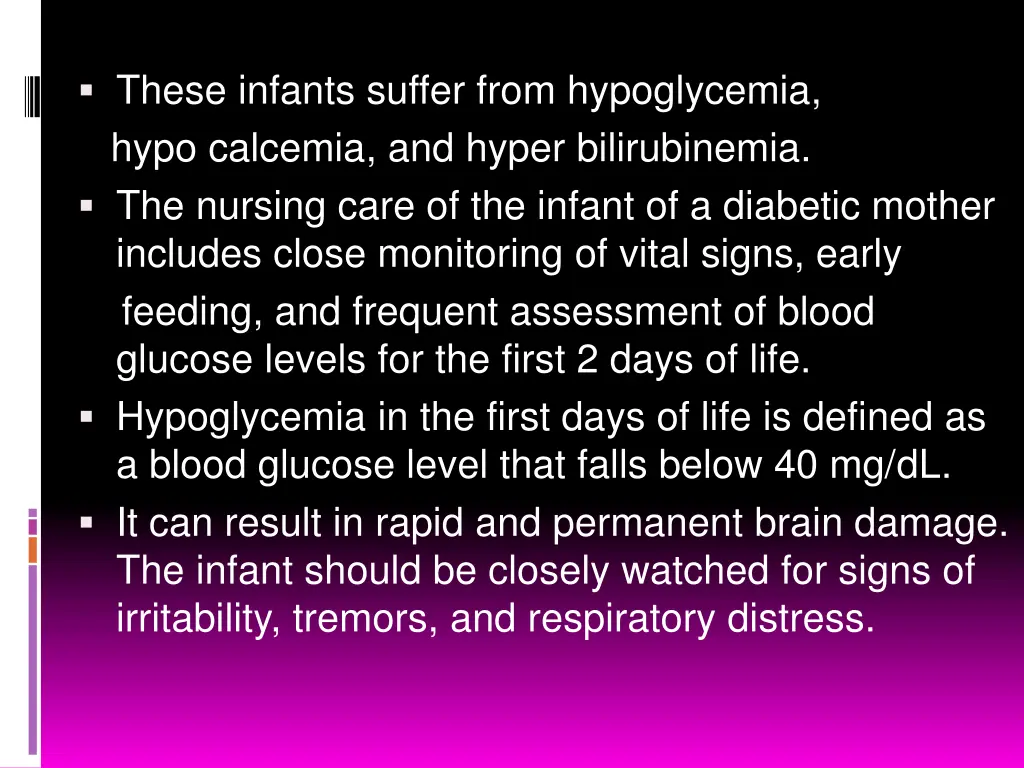 these infants suffer from hypoglycemia hypo
