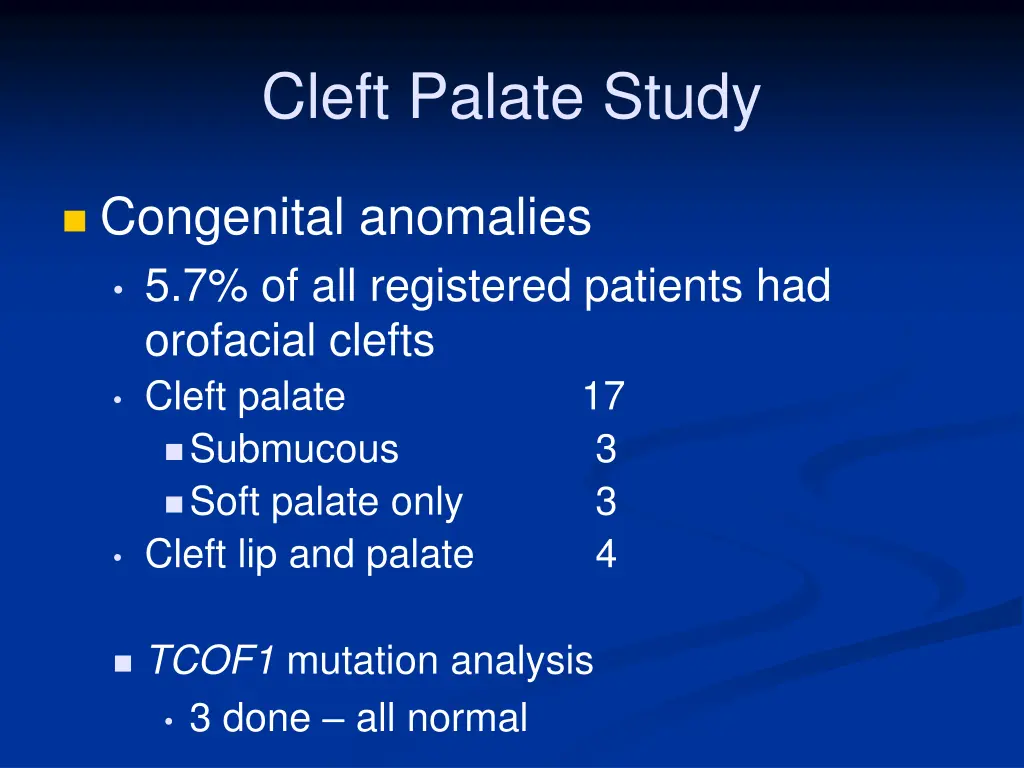 cleft palate study