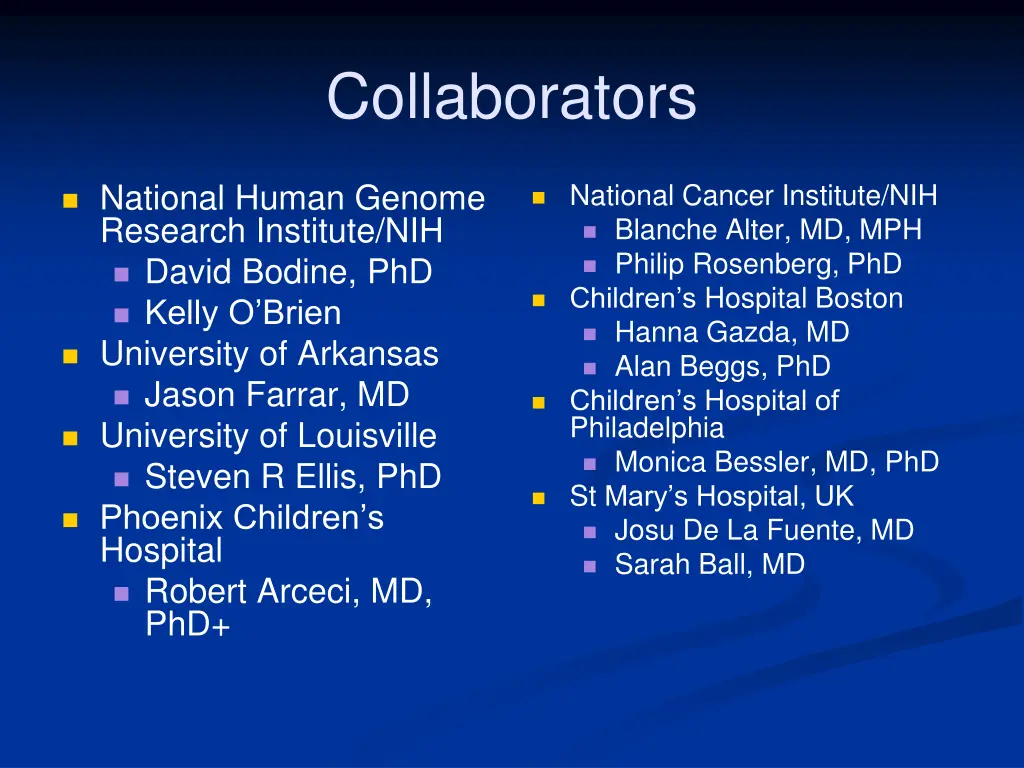 collaborators