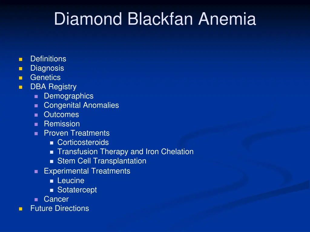 diamond blackfan anemia