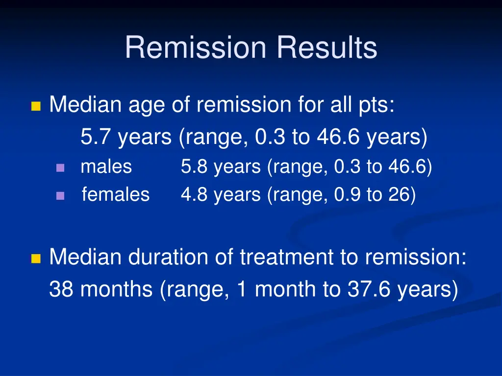 remission results 1