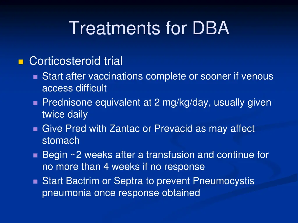 treatments for dba 1