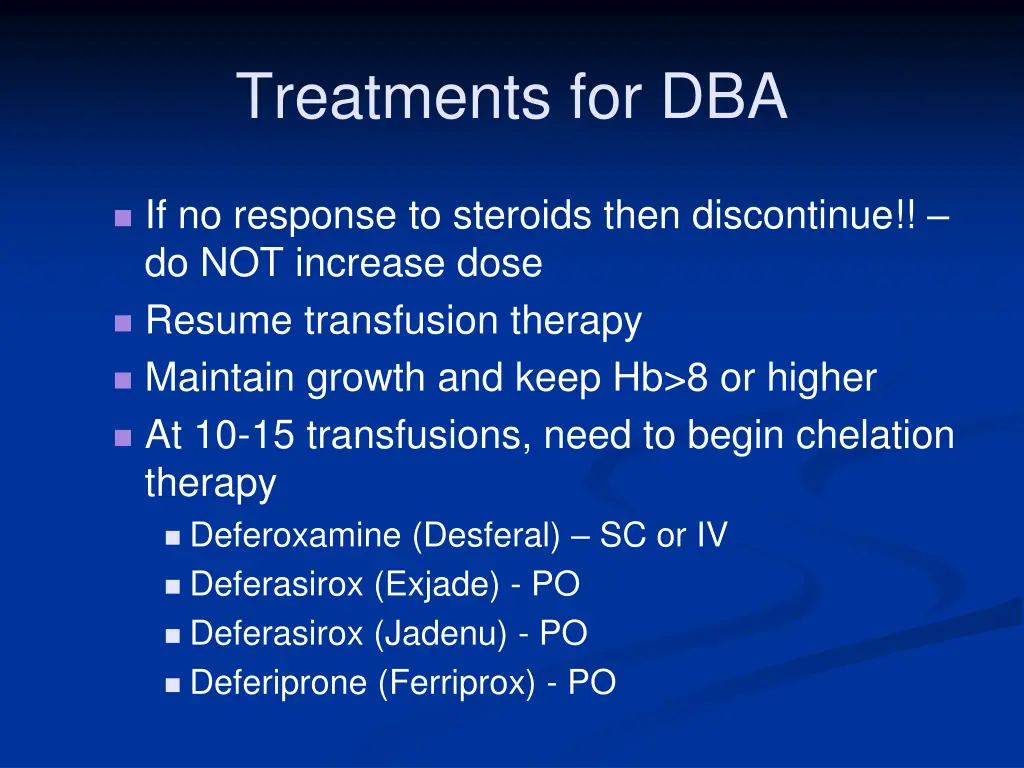 treatments for dba 4