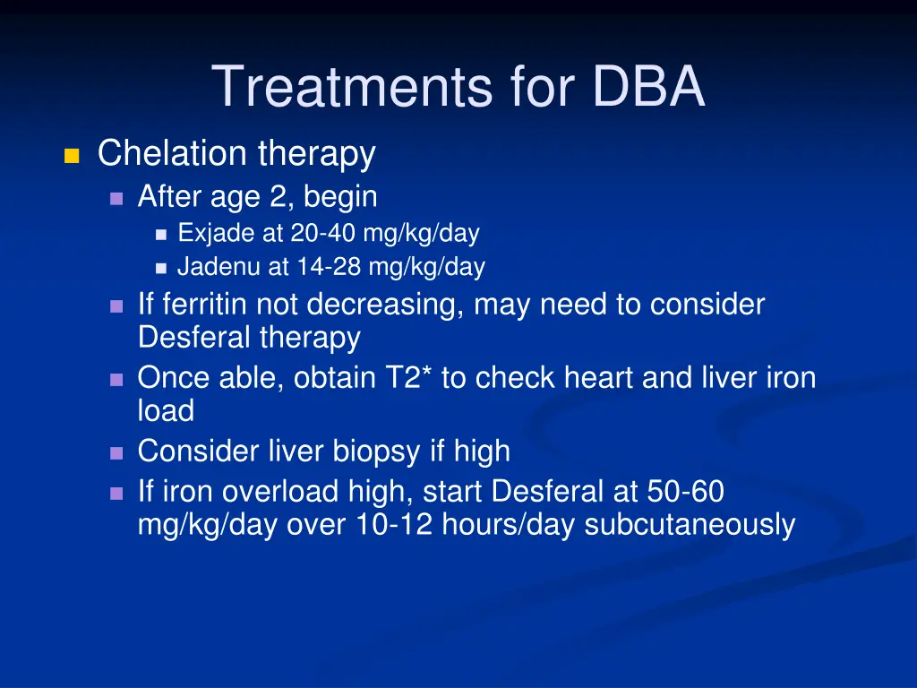treatments for dba 5