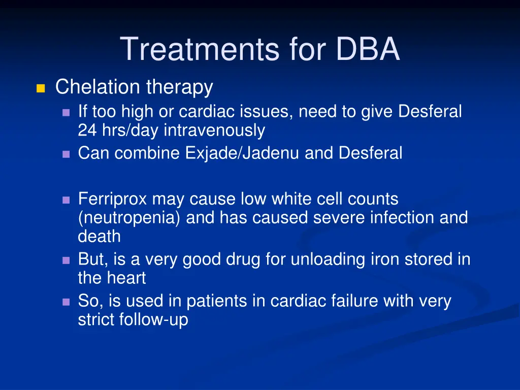 treatments for dba 6