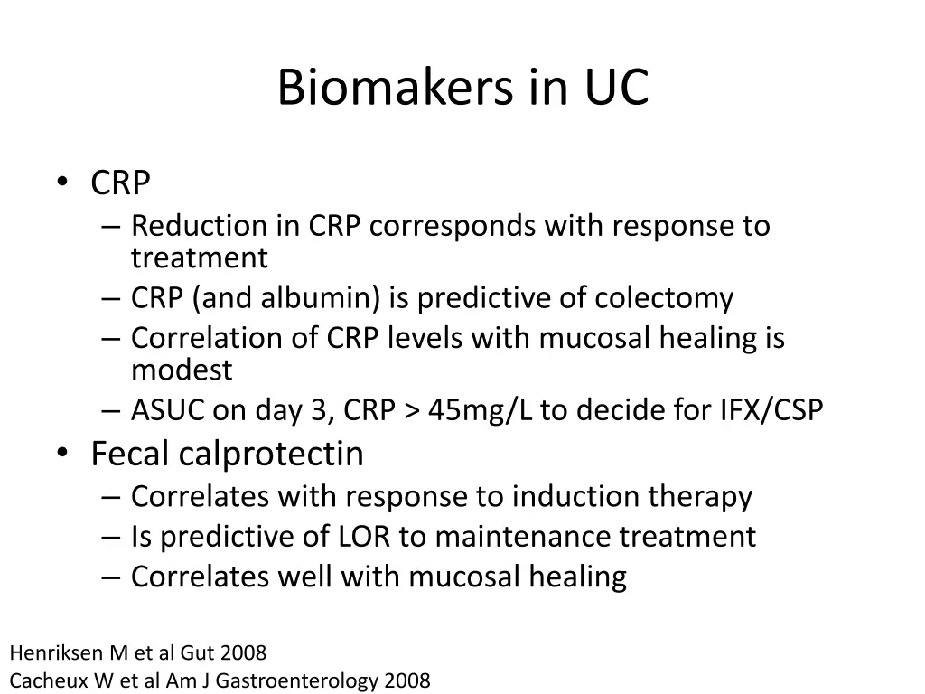 biomakers in uc