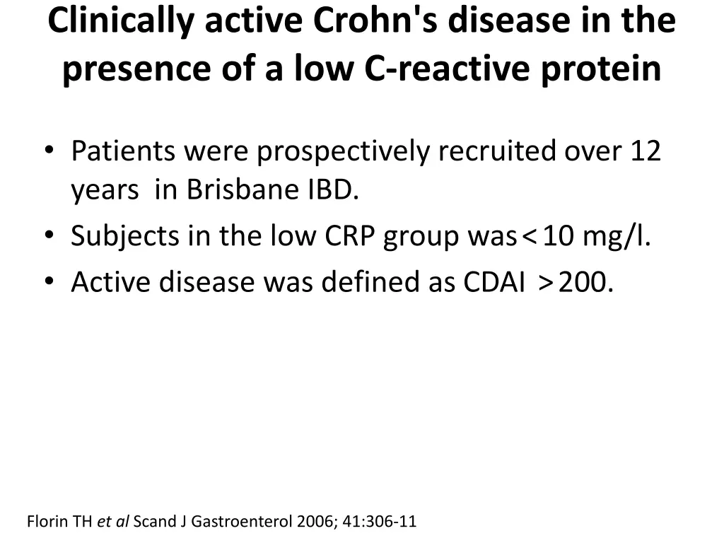 clinically active crohn s disease in the presence