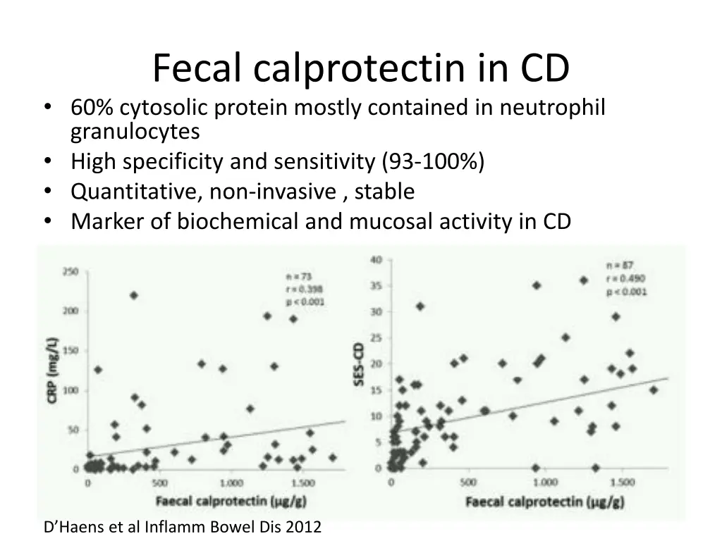 fecal calprotectin in cd 60 cytosolic protein