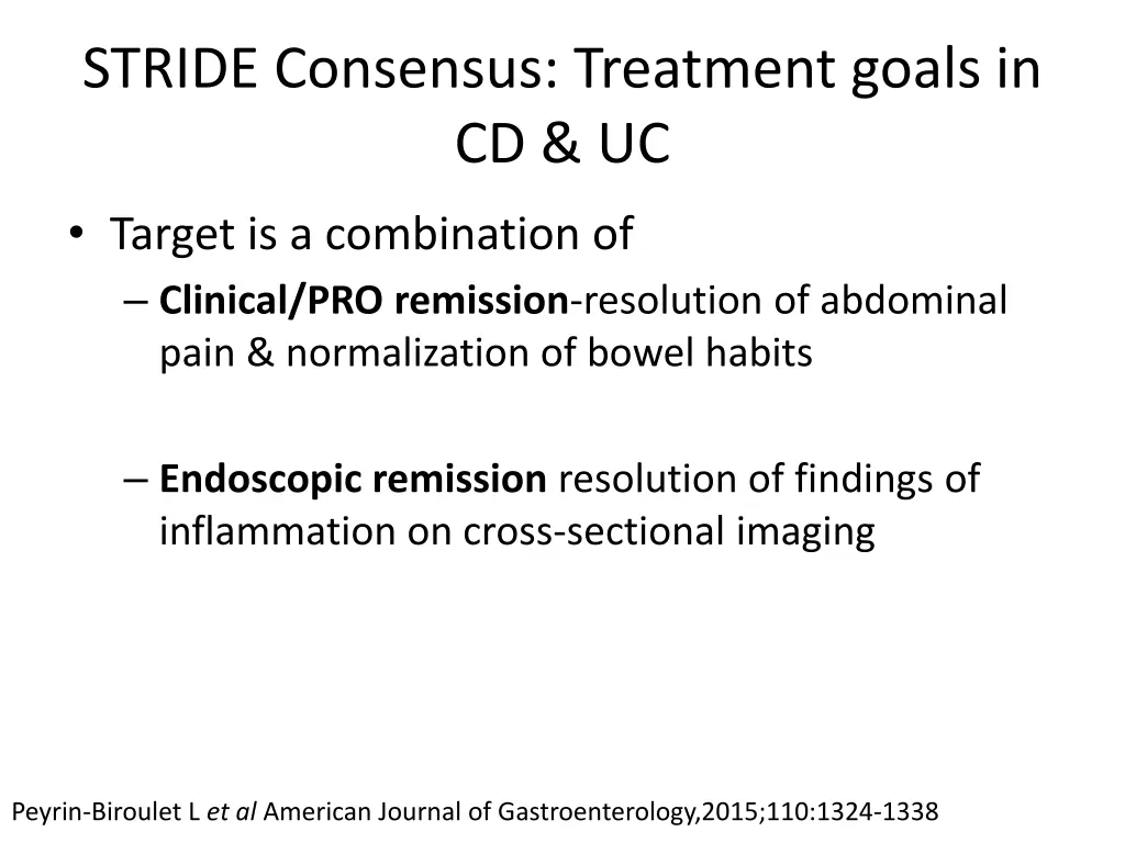 stride consensus treatment goals in cd uc