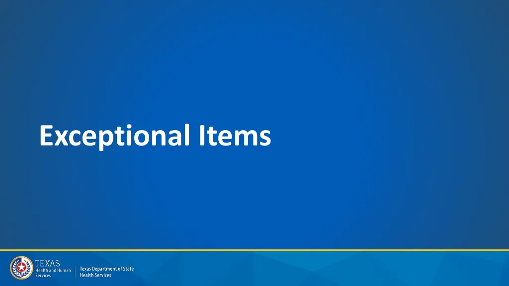 exceptional items