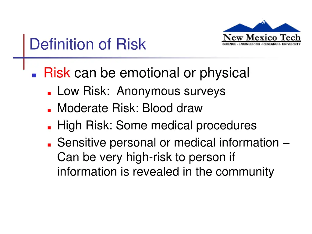 definition of risk