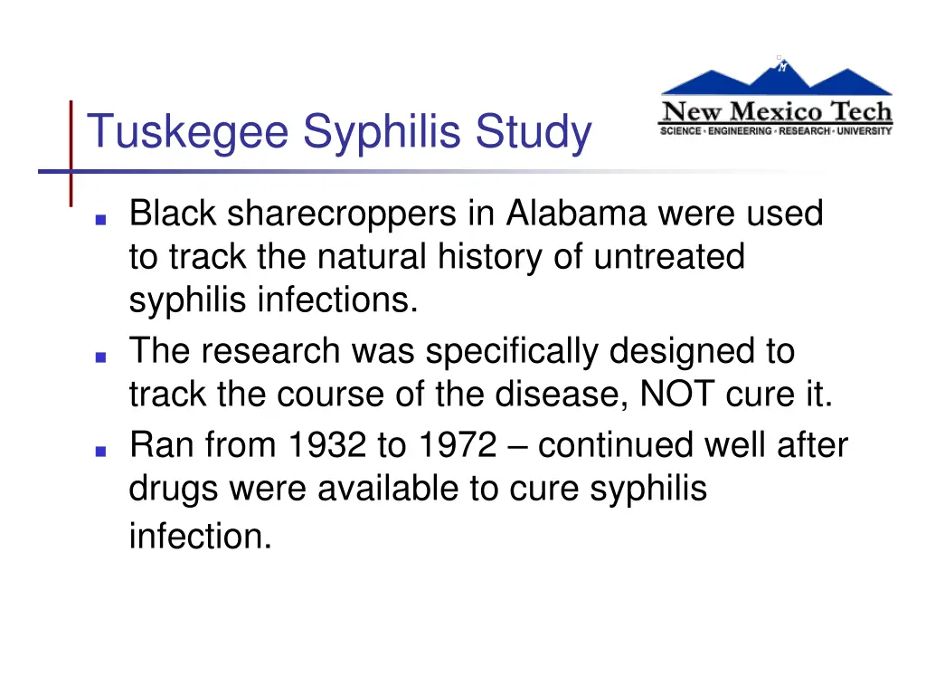 tuskegee syphilis study