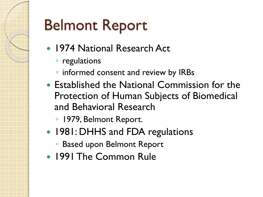 belmont report