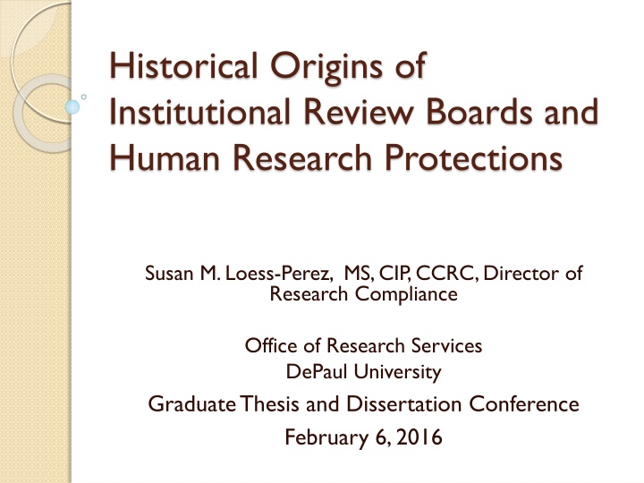 historical origins of institutional review boards
