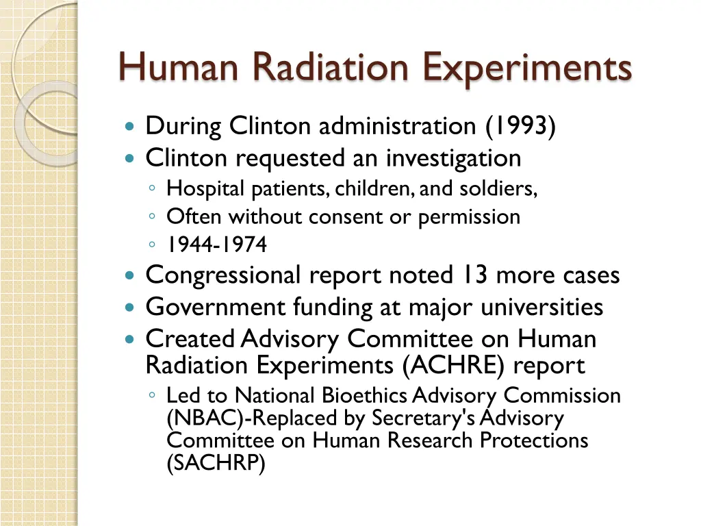 human radiation experiments