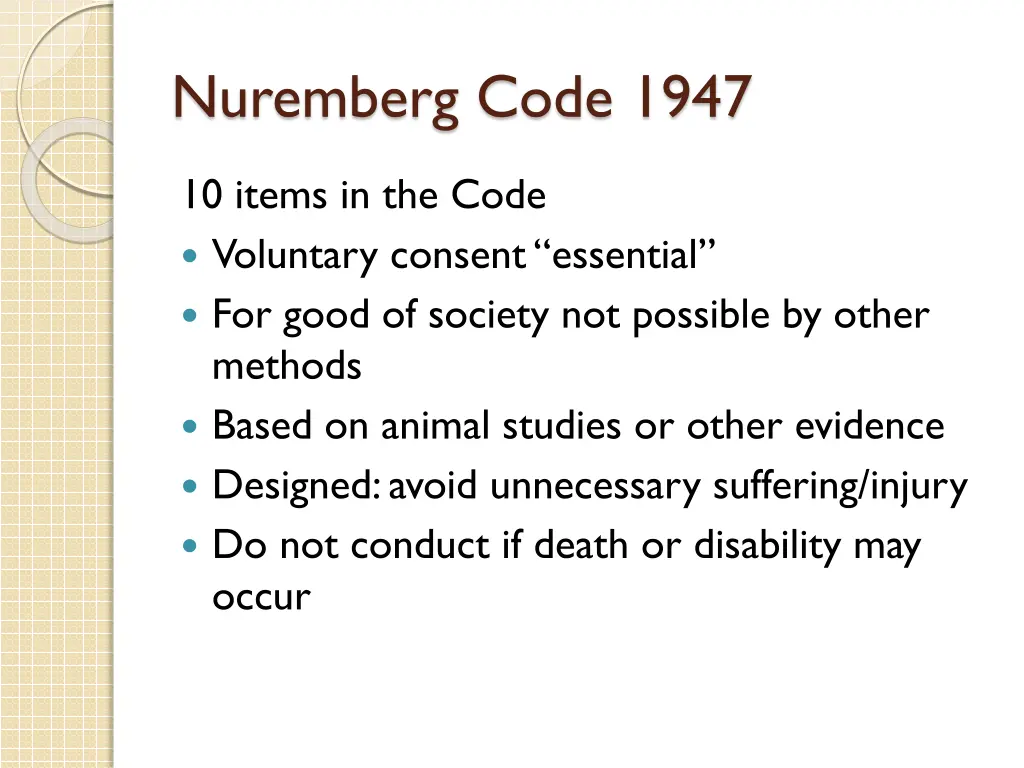 nuremberg code 1947